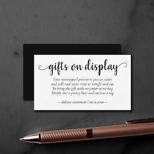 Carte D'accompagnement Cadeaux modernes simples en exposition Classique