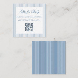 Carte D'accompagnement Cadeaux pour Baby Boy Blue en ligne Code QR Regist