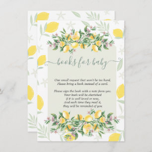 Carte D'accompagnement Cadre de citrons aquarelle