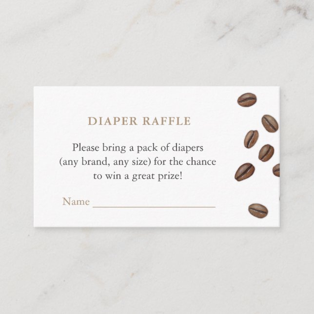 Carte D'accompagnement Café Baby shower Déchets Raffin (Devant)