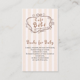 Carte D'accompagnement Café Bébé Français Moderne Baby shower neutre entr