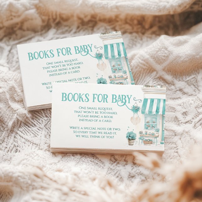 Carte D'accompagnement Café Parisien Bonjour Bebe Baby shower Book (Créateur téléchargé)