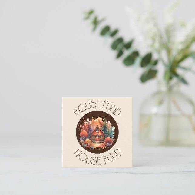 Carte D'accompagnement Caisse pour la maison  (Debout devant)