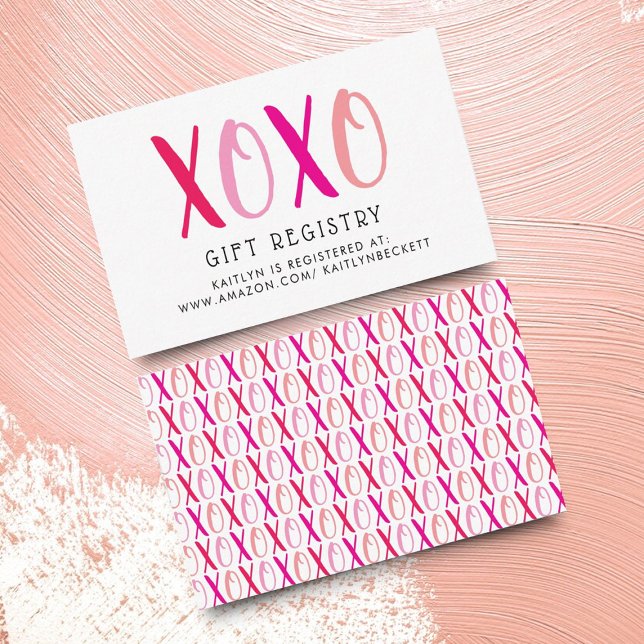Carte D'accompagnement Câlins & Bisous (XOXO) Saint-Valentin Enterrement  (Créateur téléchargé)