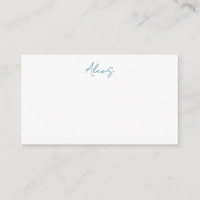 Calligraphie de nom Script Plain Simple Blanc Bleu