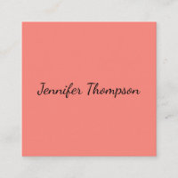 Calligraphie Élégant Rose Corail Simple Nom
