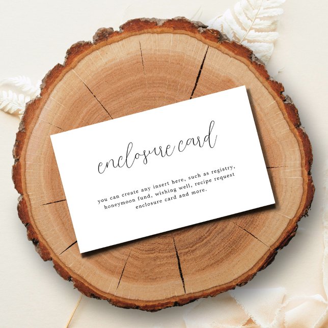 Carte D'accompagnement Calligraphie élégante personnalisée Rustique (Créateur téléchargé)