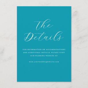 Carte D'accompagnement Calligraphie minimaliste sarcelle calme