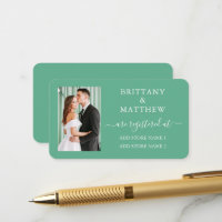 Calligraphie Photo Mariage Registre Mint Green