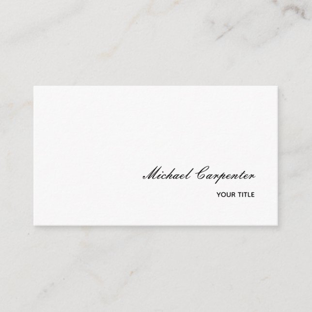 Carte D'accompagnement Calligraphie professionnelle simple (Devant)