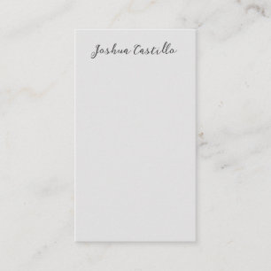 Carte D'accompagnement Calligraphie Simple Gris Nom Professionnel