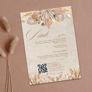 Carte D'accompagnement Calligraphy Fall Boho Script Détails du Mariage