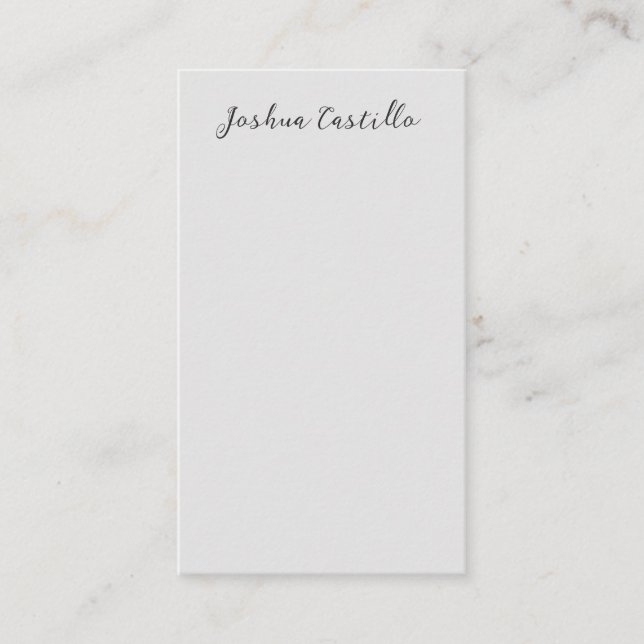 Carte D'accompagnement Calligraphy Simple Grey Professional Name (Devant)