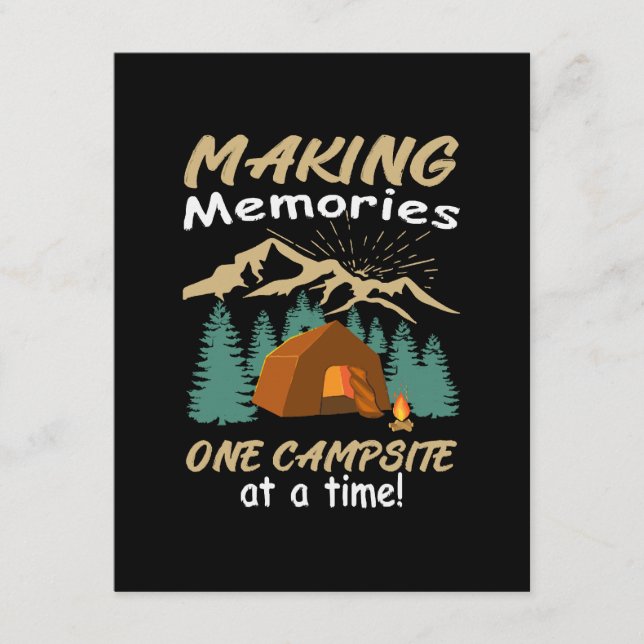 Carte D'accompagnement CAMPING, souvenirs (Devant)