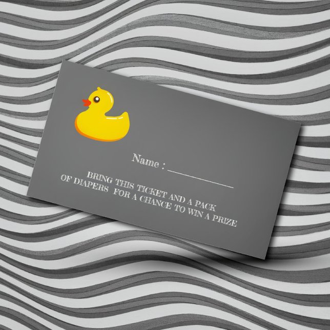 Carte D'accompagnement Canard en caoutchouc jaune - tombole (Créateur téléchargé)