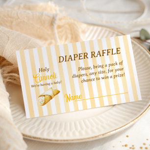 Carte D'accompagnement Cannoli Bébé Fleurs Jaunes Shower Couches Italien