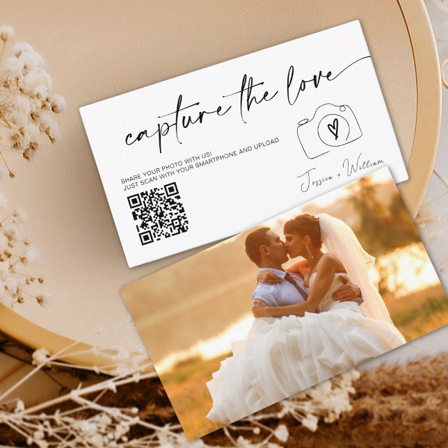 Carte D'accompagnement Capture de mariage Moderne l'amour Code Qr (Créateur téléchargé)