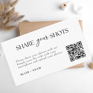 Carte D'accompagnement Capture de script moderne Le code QR d'amour