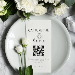 Carte D'accompagnement Capture de script moderne Le code QR d'amour