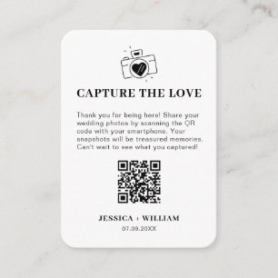Carte D'accompagnement Capture minimale du code QR d'amour