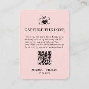 Carte D'accompagnement Capture minimale du code QR d'amour