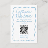 Capture Partager Photos QR Code Vague Cadre bleu