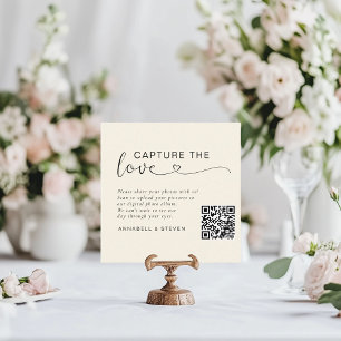 Carte D'accompagnement Capturez l'amour ! Code QR personnalisé pour maria