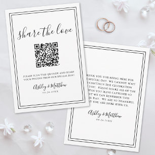 Carte D'accompagnement Capturez l'amour Partagez le code QR de la photo d