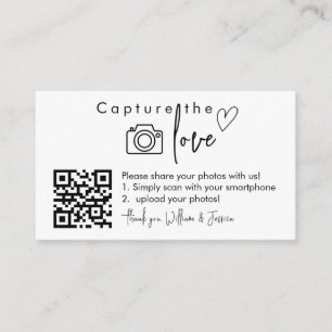 Carte D'accompagnement Capturez le code QR d'amour, Signes photo Mariages