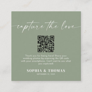 Carte D'accompagnement Capturez Le Mariage Love QR Code Partage de photos