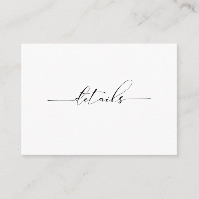 CARTE D'ACCOMPAGNEMENT CARACTÉRISTIQUE DE CALLIGRAPHIE - CARACTÉRISTIQUE  (Devant)