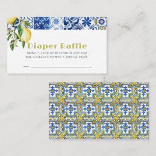 Carte D'accompagnement Carrelage bleu Citrus Citron Bébé Lait de chèvre R