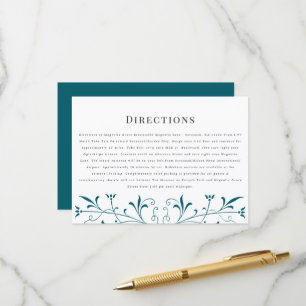 Carte D'accompagnement Carton de mariage moderne avec décorations en form