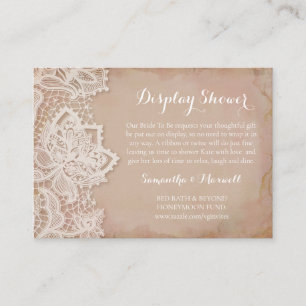 Carte D'accompagnement Carton de Remise de Mariage Rose Vintage