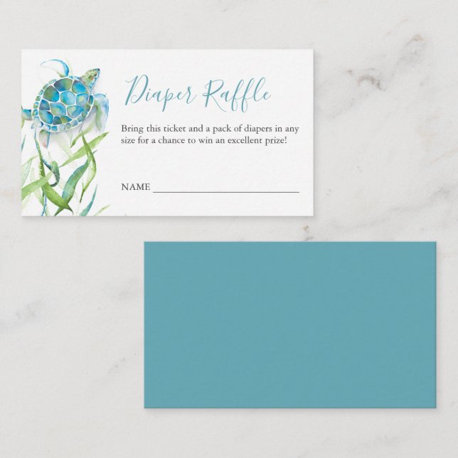 Carte D'accompagnement Carton d'invitation au tirage au sort de couche po (Devant / Derrière)