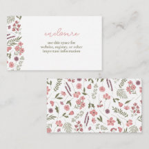 Carton d'invitation de douche de mariée Wildflower