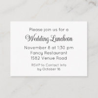 Carton d'invitation de mariage Elegant Script Extr
