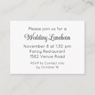 Carte D'accompagnement Carton d'invitation de mariage Elegant Script Extr