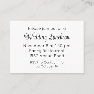 Carte D'accompagnement Carton d'invitation de mariage Elegant Script Extr