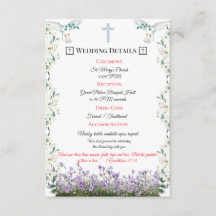 Carton d'invitation pour cérémonie à l'église