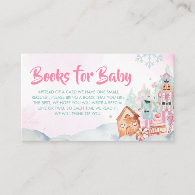 Carte D'accompagnement Casse-noisette Snowflakes d'hiver Livres pour bébé (Devant)