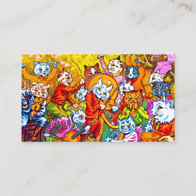 Carte D'accompagnement Cat Musical Band (Devant)