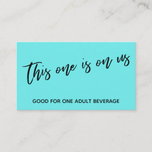 Carte D'accompagnement Ce verre est offert par nous Ticket de boisson aqu