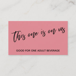 Carte D'accompagnement Ce verre est offert par nous Ticket de boisson déc