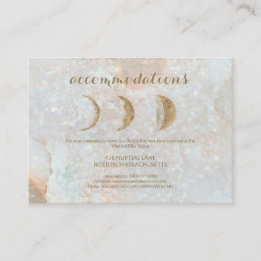 Carte D'accompagnement Celestial Zodiac Moon Blue Gold Détails du Mariage