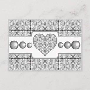 Carte D'accompagnement Céramique gris dentelle