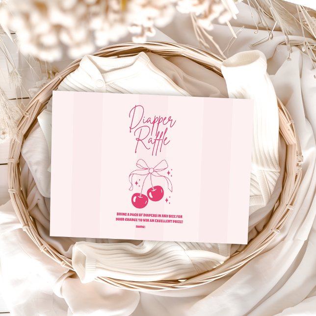Carte D'accompagnement Cerise de gribouille sur le dessus Raffle Diapper (Créateur téléchargé)