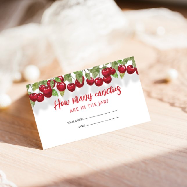 Carte D'accompagnement Cerise Sucrée Combien de bonbons (Créateur téléchargé)