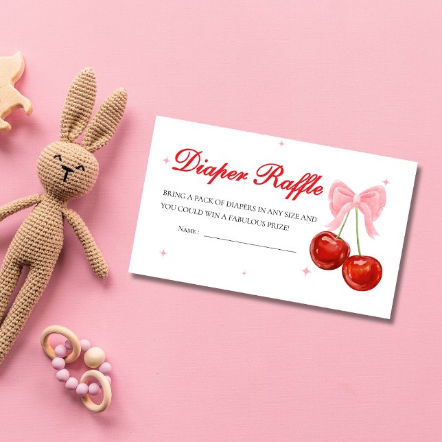 Carte D'accompagnement Cerise sur le Baby shower supérieur Raffin de couc (Créateur téléchargé)