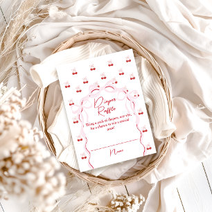 Carte D'accompagnement Cerise sur le dessus Baby shower de la chèvre rose